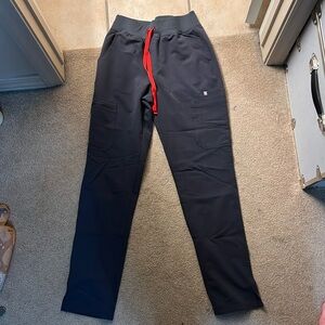 Figs yola high waisted scrub pants charcoal